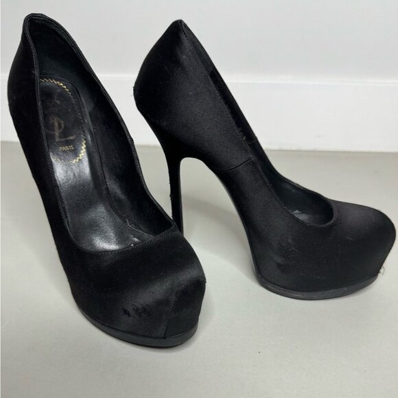 Yves Saint Laurent Tribtoo 80 Pumps – Black Leather – Size 6.5 / EU 36.5 - Picture 2 of 16